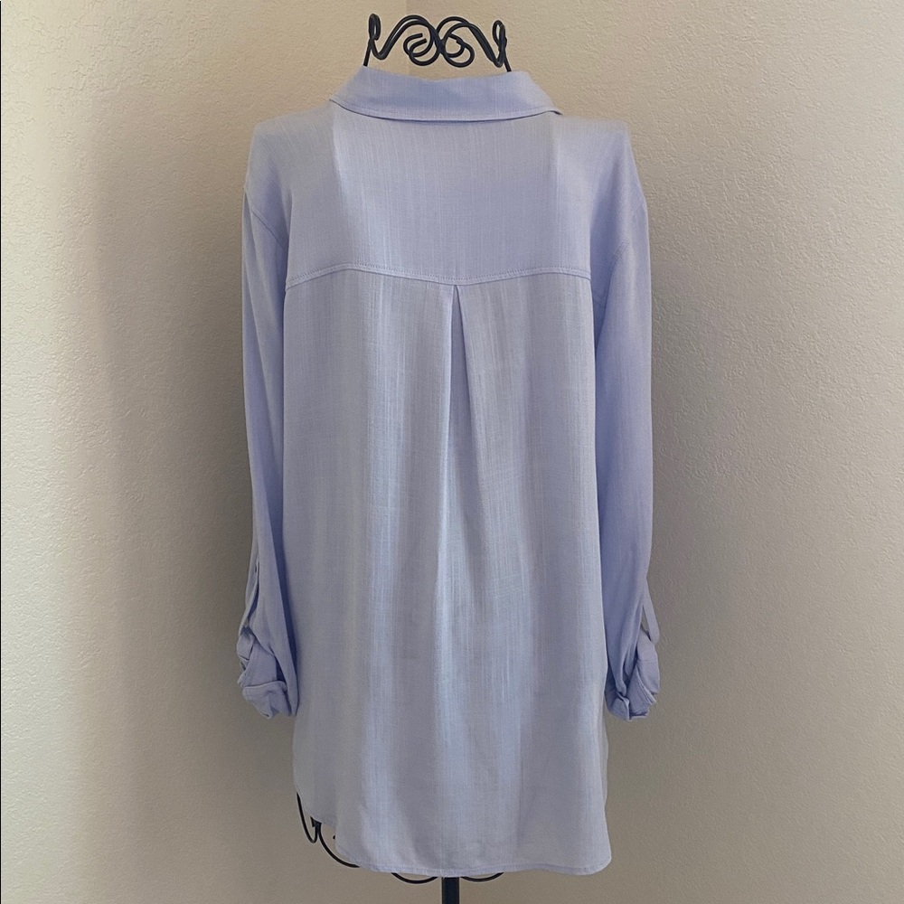 Becool Light Blue Button-Down Blouse - image 5
